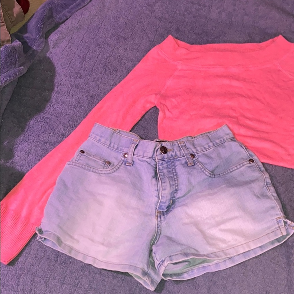 Light Wash Denim Shorts